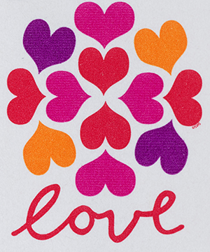 Thumbnail image of the Hearts Blossom stamps for the United States Postal Service