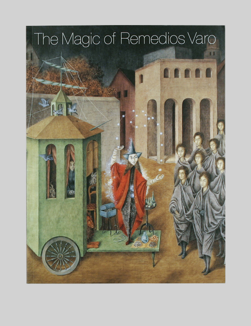 Cover of The Magic of Remedios Varo catalogue depicts a detail from the oil painting El malabarista o el guglar (juggler) from 1956.