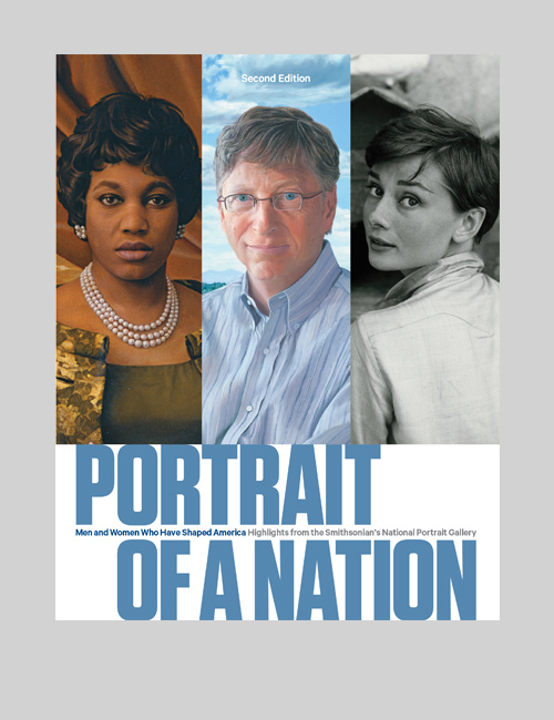 Cover of the Portrait of a Nation features portraits of Leontyne Price, Bill Gates and Audrey Hepburn.