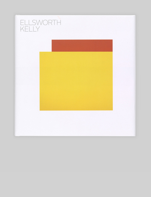 Cover of the catalogue features one of his abstract works with a large yellow rectangle and a smaller red rectangle.