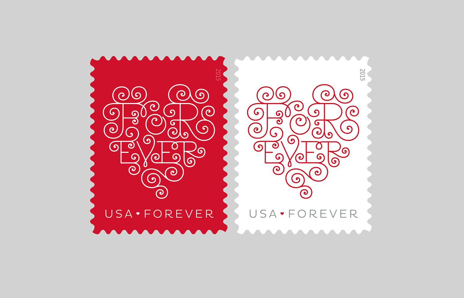 Forever Love Stamps by  Jessica Hische